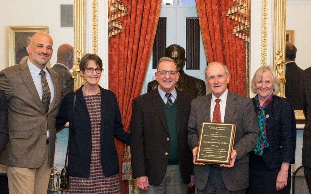 U.S. Senator Risch Receives Award for Congressional Leadership In Public Diplomacy