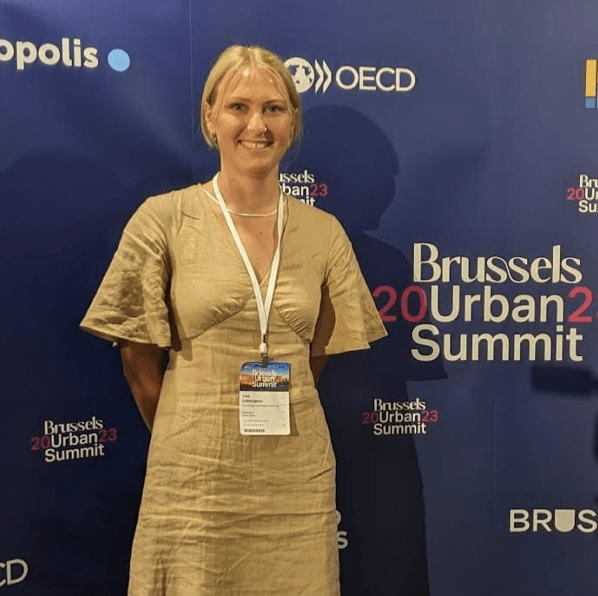 Lisa LeBourgeoise attends the Brussels Urba Summit, 2023
